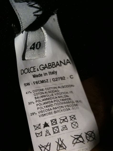 authentic dolce and gabbana label